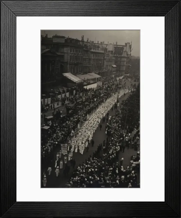 Framed Print : Suffragette Womens Coronation Procession June 17, 1911 Framed Print : Suffragette Womens Coronation Procession June 17, 1911