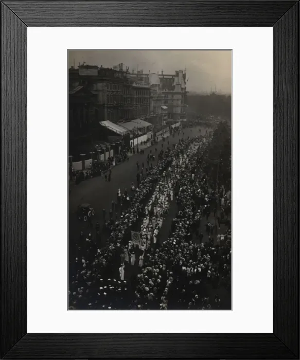 Framed Print : Suffragette Womens Coronation Procession June 17, 1911 Framed Print : Suffragette Womens Coronation Procession June 17, 1911