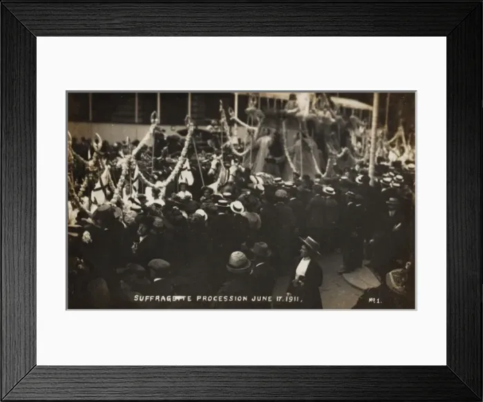 Framed Print : Suffragette Womens Coronation Procession June 17, 1911