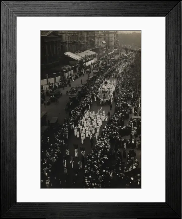 Framed Print : Suffragette Womens Coronation Procession June 17, 1911 Framed Print : Suffragette Womens Coronation Procession June 17, 1911