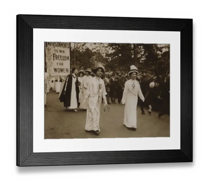 Framed Print : Suffragette Womens Coronation Procession June 17, 1911 Framed Print : Suffragette Womens Coronation Procession June 17, 1911