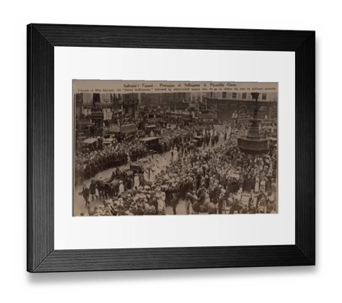 Framed Print : Suffragette Emily Wilding Davidson Funeral 1913 Framed Print : Suffragette Emily Wilding Davidson Funeral 1913