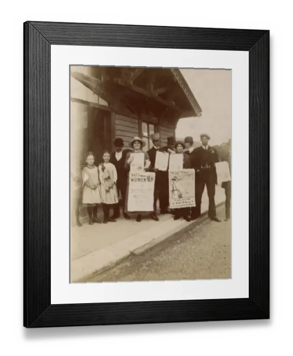 Framed Print : Suffragette Ina Longbourne W. S. P. U Campaign Framed Print : Suffragette Ina Longbourne W. S. P. U Campaign
