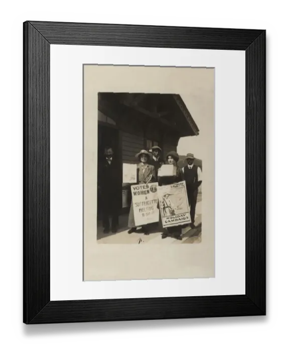 Framed Print : Suffragette Ina Longbourne W. S. P. U Campaign Framed Print : Suffragette Ina Longbourne W. S. P. U Campaign