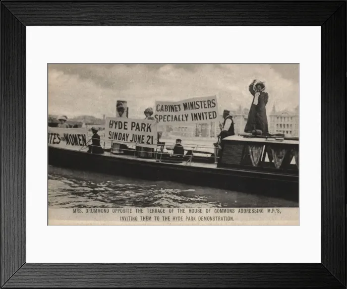 Framed Print : Suffragette Hyde Park Demonstration 1908 Framed Print : Suffragette Hyde Park Demonstration 1908