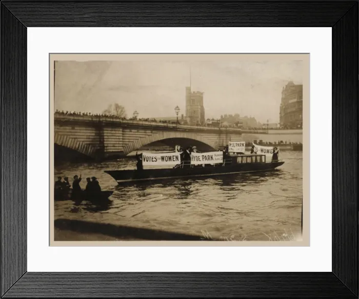 Framed Print : Suffragette Hyde Park Demonstration 1908 Framed Print : Suffragette Hyde Park Demonstration 1908