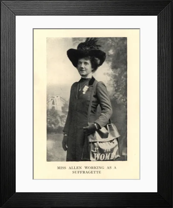 Framed Print : Suffragette Mary Allen Selling Paper Framed Print : Suffragette Mary Allen Selling Paper
