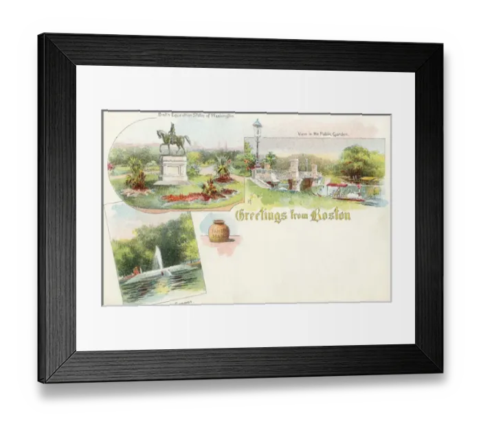 Framed Print : Greetings card from Boston, Massachusetts, USA Framed Print : Greetings card from Boston, Massachusetts, USA