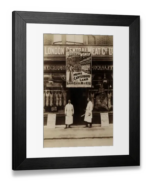 Framed Print : Suffragette Publicity Advertising Meat Framed Print : Suffragette Publicity Advertising Meat