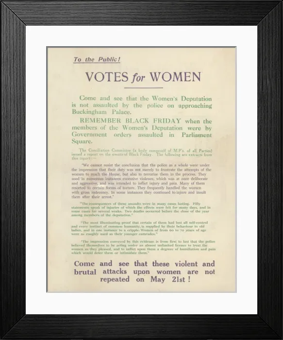 Framed Print : Suffragette Deputation to the King 1914 Framed Print : Suffragette Deputation to the King 1914