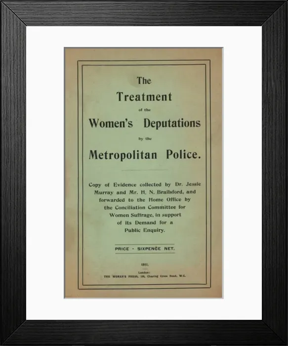 Framed Print : Suffragettes Treatment by Police