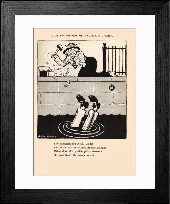 Framed Print : Suffragette Ruthless Rhymes of Martial Militants Framed Print : Suffragette Ruthless Rhymes of Martial Militants