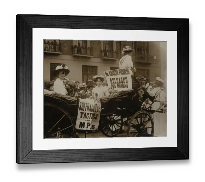 Framed Print : Suffragettes Released from Prison Framed Print : Suffragettes Released from Prison
