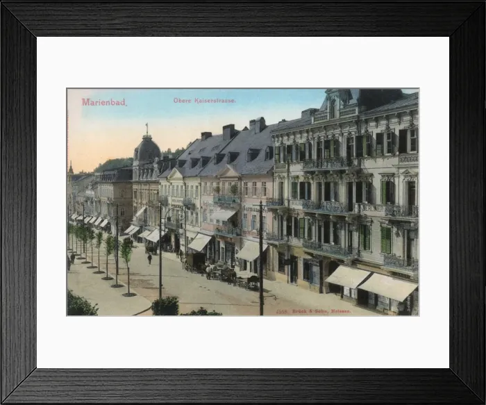 Framed Print : Obere Kaiserstrasse, Marienbad, Bohemia Framed Print : Obere Kaiserstrasse, Marienbad, Bohemia