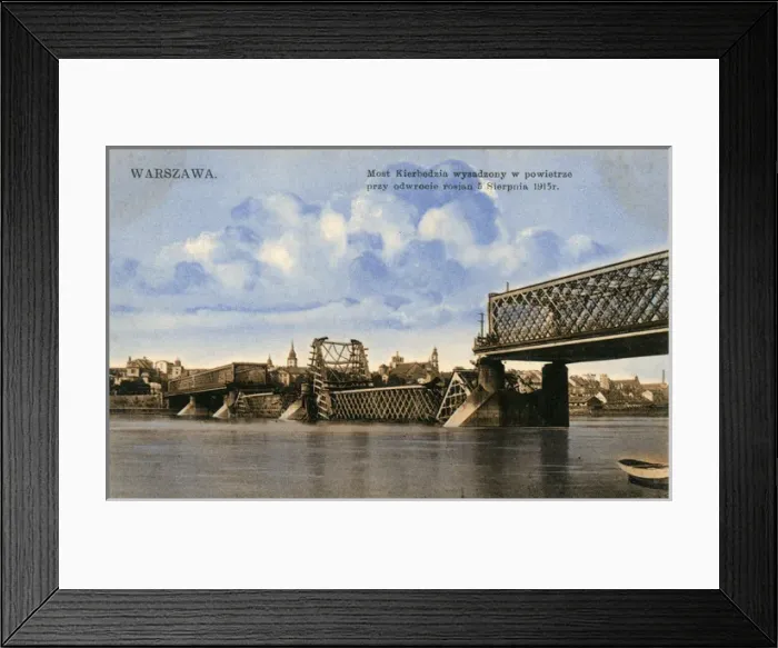 Framed Print : Damage to Kierbedz Bridge, Warsaw, Poland Framed Print : Damage to Kierbedz Bridge, Warsaw, Poland