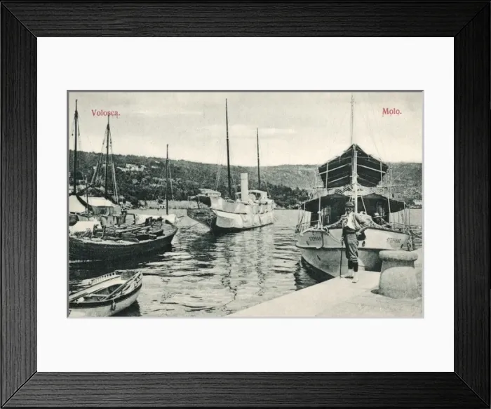 Framed Print : Boats on the water at Volosco, Croatia Framed Print : Boats on the water at Volosco, Croatia