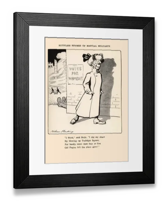 Framed Print : Suffragette Ruthless Rhymes of Martial Militants Framed Print : Suffragette Ruthless Rhymes of Martial Militants