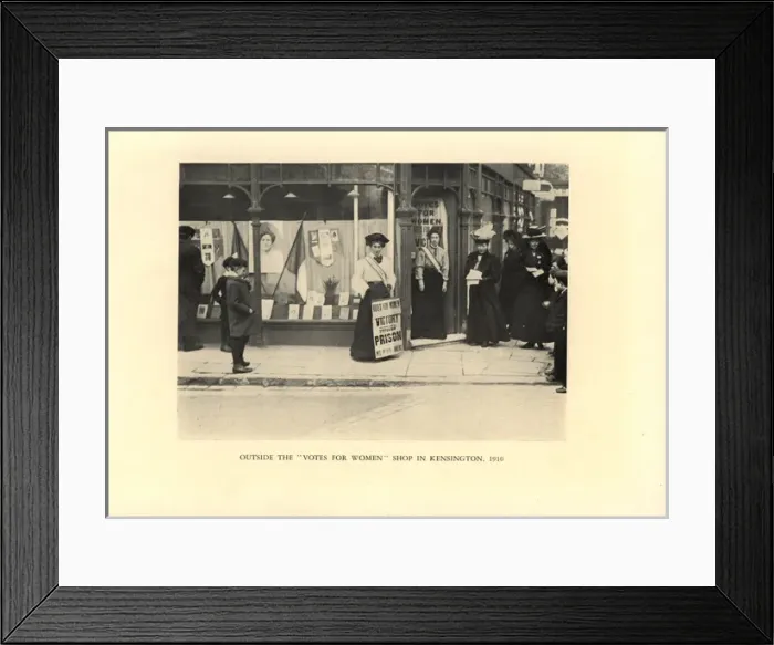 Framed Print : Suffragette W. S. P. U Shop Kensington Framed Print : Suffragette W. S. P. U Shop Kensington