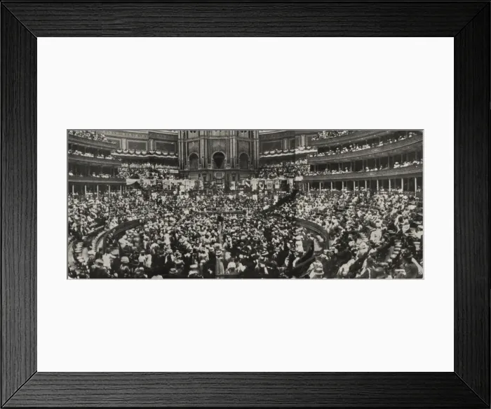 Framed Print : Suffrage demonstration Albert Hall 1908 Framed Print : Suffrage demonstration Albert Hall 1908