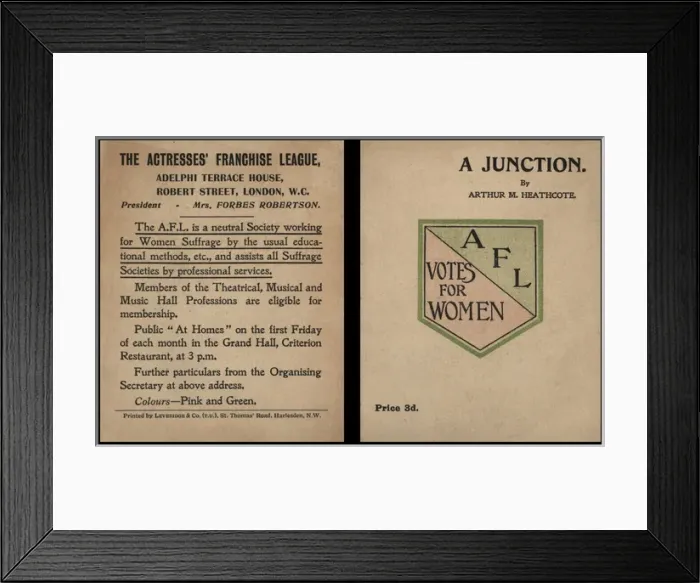 Framed Print : Suffragette Play A Junction Arthur Heathcote Framed Print : Suffragette Play A Junction Arthur Heathcote