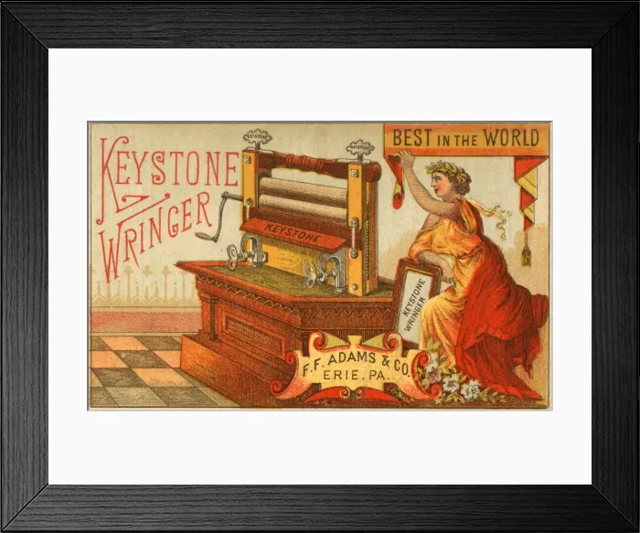 Framed Print : Trade card, Keystone Wringer Framed Print : Trade card, Keystone Wringer