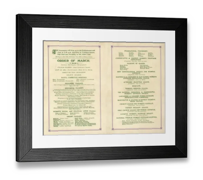 Framed Print : Womens Coronation Procession 1911 Framed Print : Womens Coronation Procession 1911
