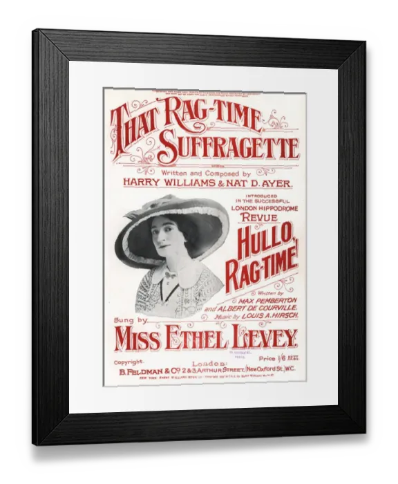 Framed Print : Sheet Music That Ragtime Suffragette Framed Print : Sheet Music That Ragtime Suffragette
