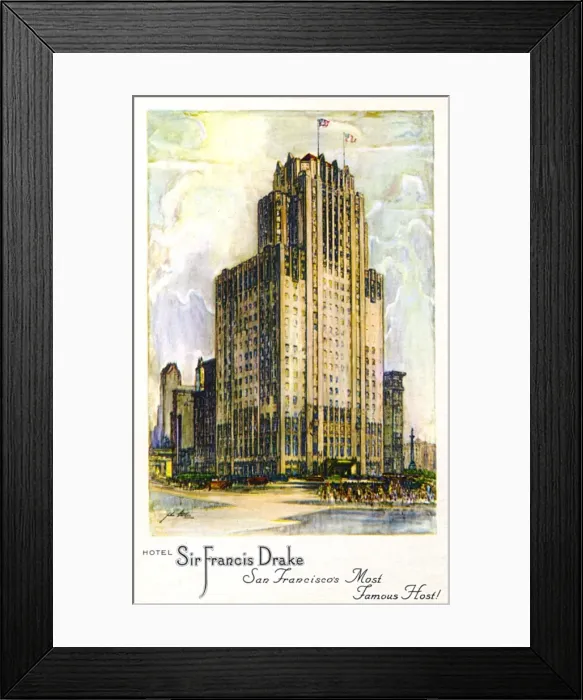 Framed Print : Hotel Sir Francis Drake, San Francisco, California, USA Framed Print : Hotel Sir Francis Drake, San Francisco, California, USA