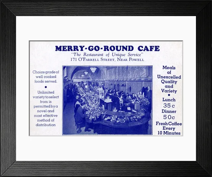 Framed Print : Merry-Go-Round Cafe, San Francisco, California, USA Framed Print : Merry-Go-Round Cafe, San Francisco, California, USA