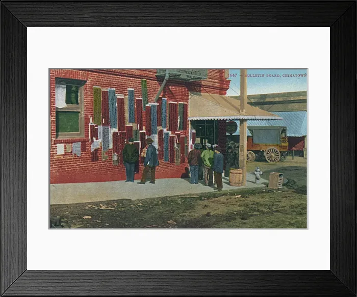 Framed Print : Bulletin board, Chinatown, San Francisco, California, USA Framed Print : Bulletin board, Chinatown, San Francisco, California, USA