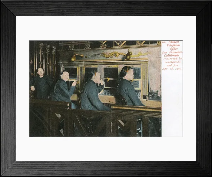 Framed Print : Chinese telephone office, San Francisco, California, USA Framed Print : Chinese telephone office, San Francisco, California, USA