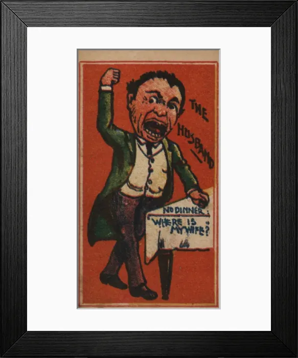 Framed Print : Suffragette Card Game Snap Husband Framed Print : Suffragette Card Game Snap Husband