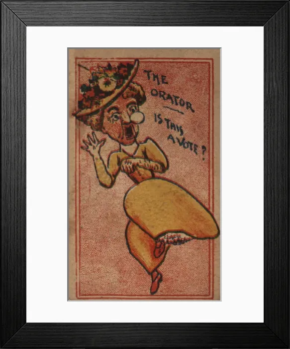 Framed Print : Suffragette Card Game Snap Orator Framed Print : Suffragette Card Game Snap Orator