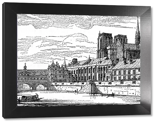 Paris, France - Notre-Dame and Archbishops Palace