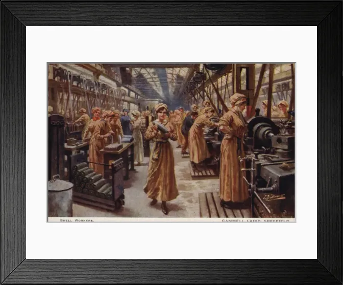 Framed Print : Womens War Work Shells Cammell Laird Framed Print : Womens War Work Shells Cammell Laird