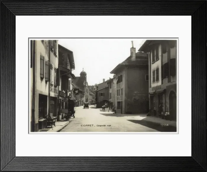 Framed Print : Main street, Coppet, Vaud, Switzerland Framed Print : Main street, Coppet, Vaud, Switzerland