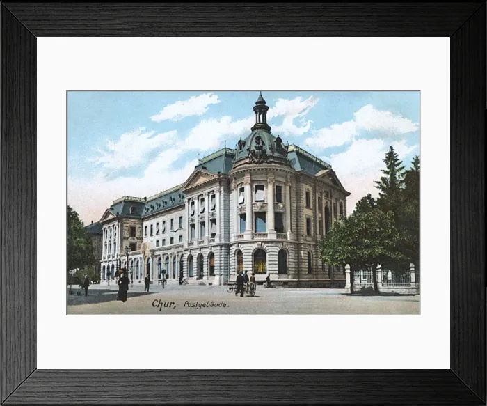 Framed Print : Post Office building, Chur, Graubunden, Switzerland Framed Print : Post Office building, Chur, Graubunden, Switzerland