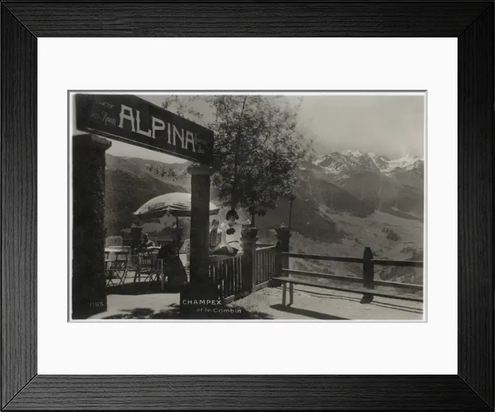 Framed Print : Alpina restaurant and bar, Champex, Valais, Switzerland Framed Print : Alpina restaurant and bar, Champex, Valais, Switzerland