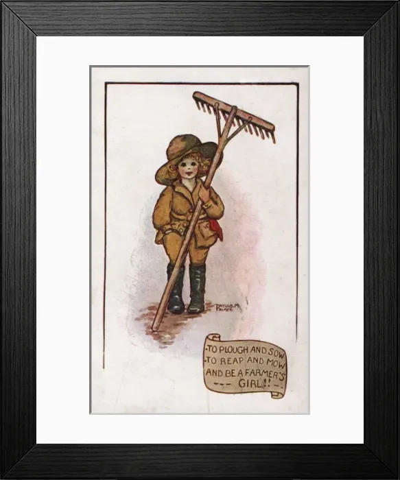 Framed Print : Womens Land Army WW1 Framed Print : Womens Land Army WW1