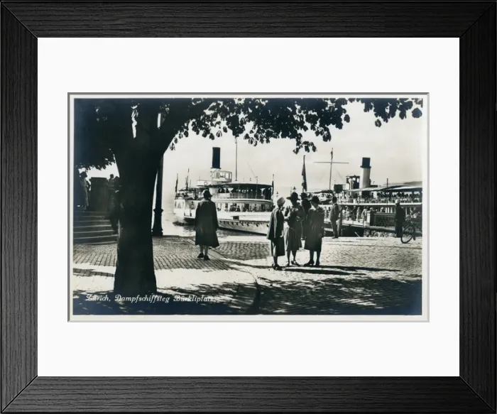 Framed Print : Steamers at Burkliplatz, Zurich, Switzerland Framed Print : Steamers at Burkliplatz, Zurich, Switzerland