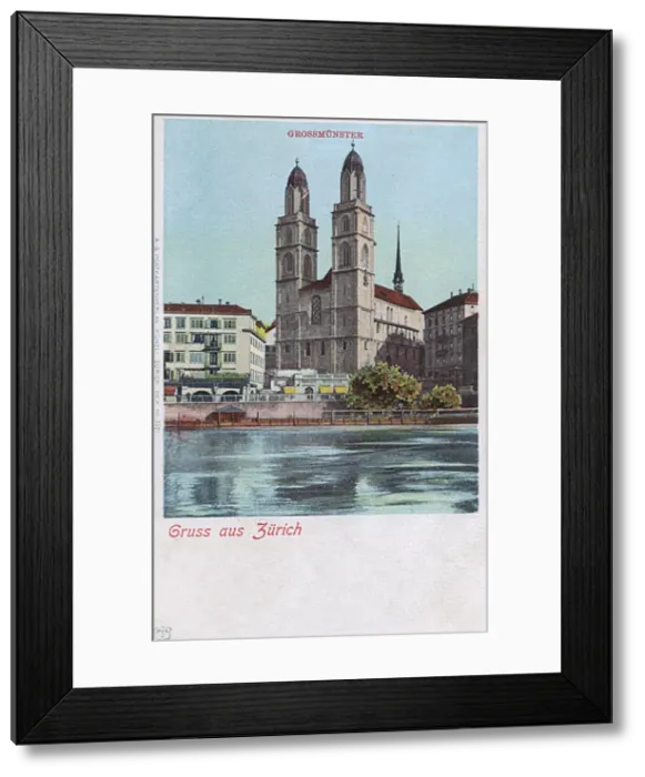 Framed Print : Grossmunster Church, Zurich, Switzerland Framed Print : Grossmunster Church, Zurich, Switzerland