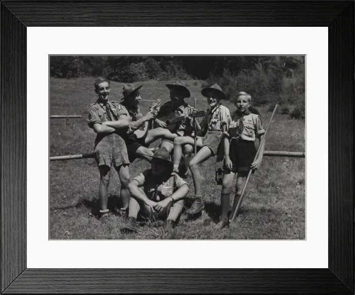 Framed Print : Boy scouts in camp, Czechoslovakia Framed Print : Boy scouts in camp, Czechoslovakia