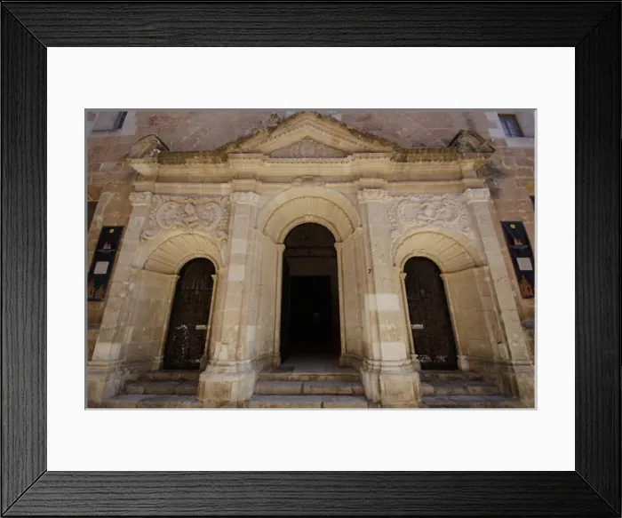 Framed Print : Menorca, Ciutadella: Portal of the St. Augusti Church Framed Print : Menorca, Ciutadella: Portal of the St. Augusti Church