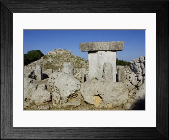 Framed Print : Menorca, Torralba d en Salort: Taula - Talayot Framed Print : Menorca, Torralba d en Salort: Taula - Talayot