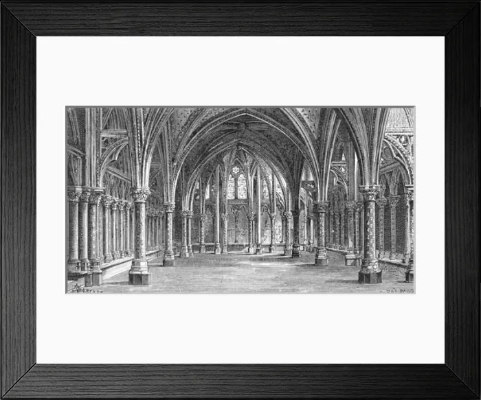 Framed Print : Paris, France - La Sainte Chapelle, The Crypt Framed Print : Paris, France - La Sainte Chapelle, The Crypt