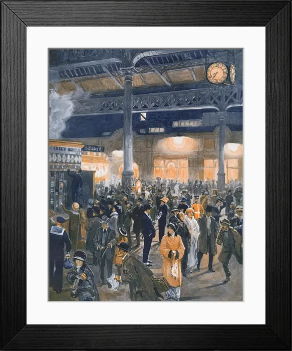 Framed Print : Arrival of the Theatre Train at Victoria Station, 1914 Framed Print : Arrival of the Theatre Train at Victoria Station, 1914