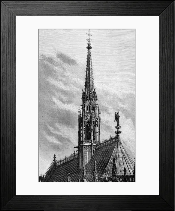 Framed Print : Paris, France - La Sainte Chapelle, la nouvelle fleche Framed Print : Paris, France - La Sainte Chapelle, la nouvelle fleche