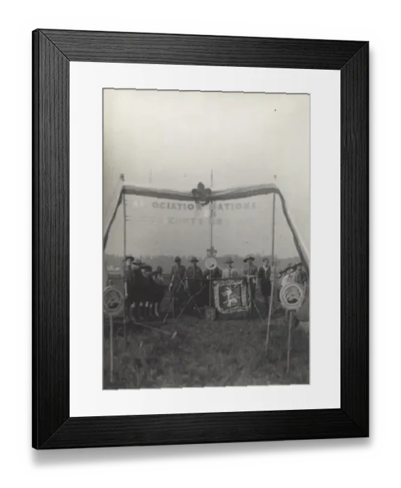 Framed Print : Scouts in Exile, at camp in Triveaux, France Framed Print : Scouts in Exile, at camp in Triveaux, France