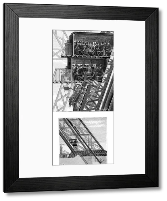 Framed Print : Paris, France - La Tour Eiffel, Lifts Framed Print : Paris, France - La Tour Eiffel, Lifts