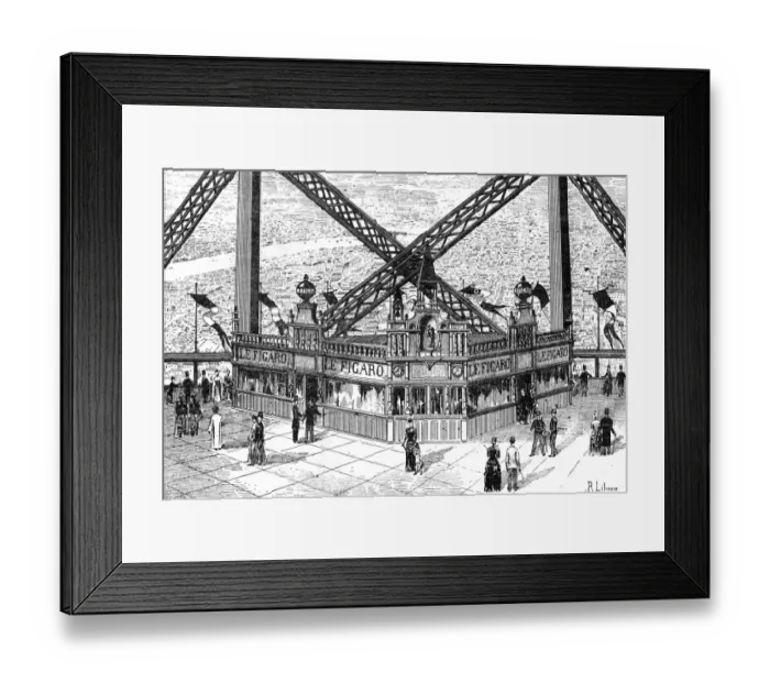 Framed Print : Paris, France - La Tour Eiffel, printing house Figaro Framed Print : Paris, France - La Tour Eiffel, printing house Figaro